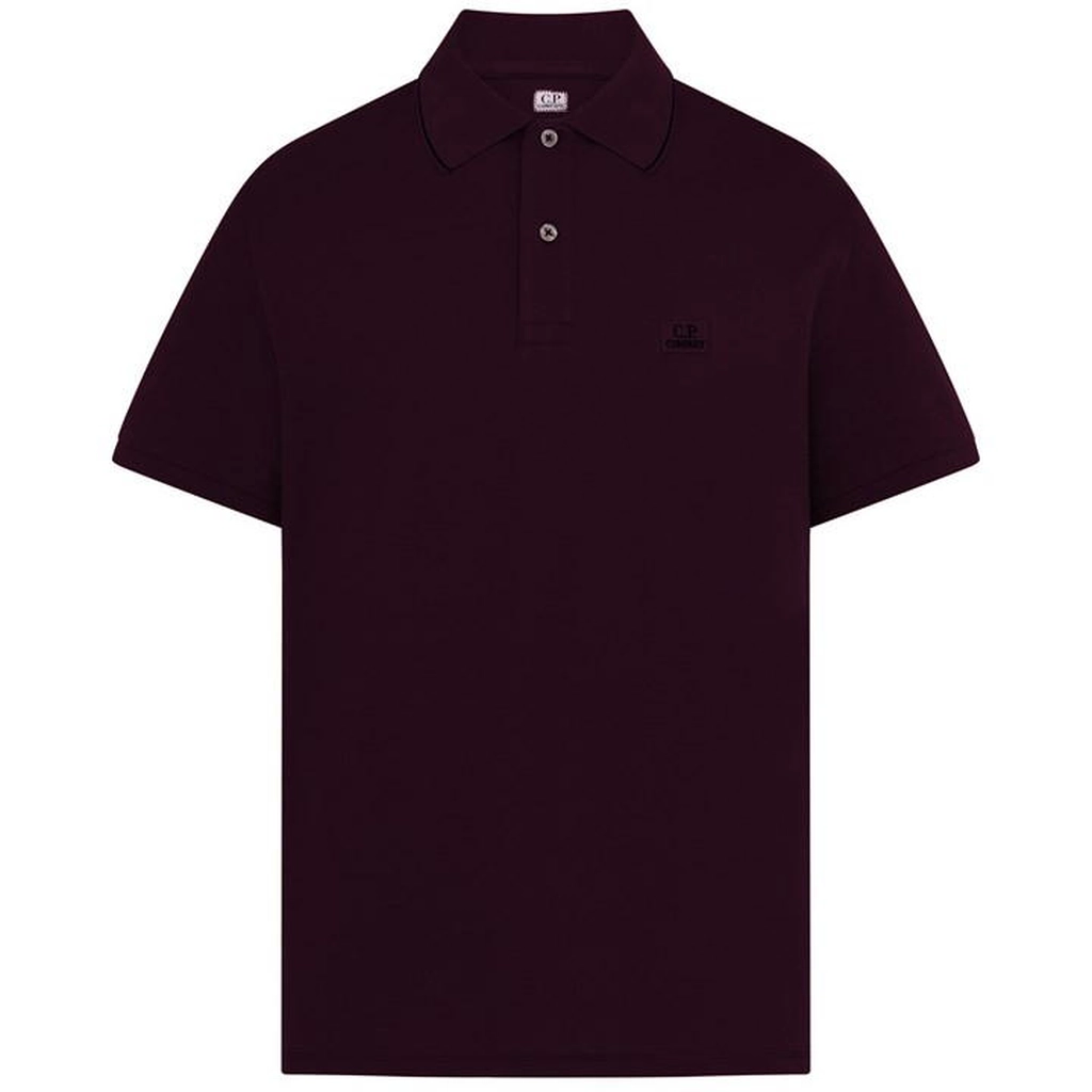 CP Company Short Sleeve Tipped Polo Shirt - Purple